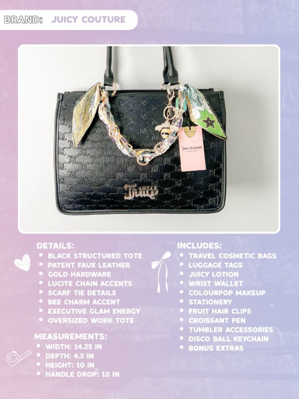 Juicy Couture Executive Realness Tote Bundle